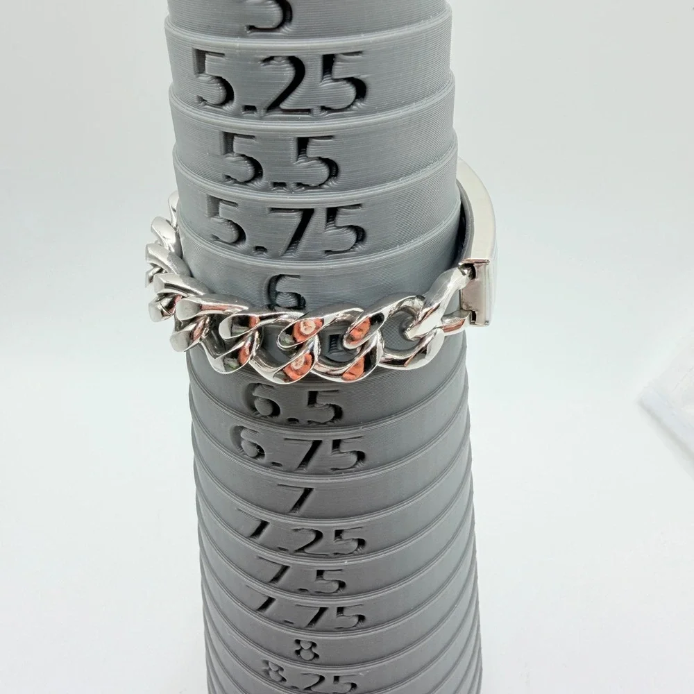 Speidel ID Bracelet Mens 8in Silver Tone Stainless Curb Link Vintage Dave Good